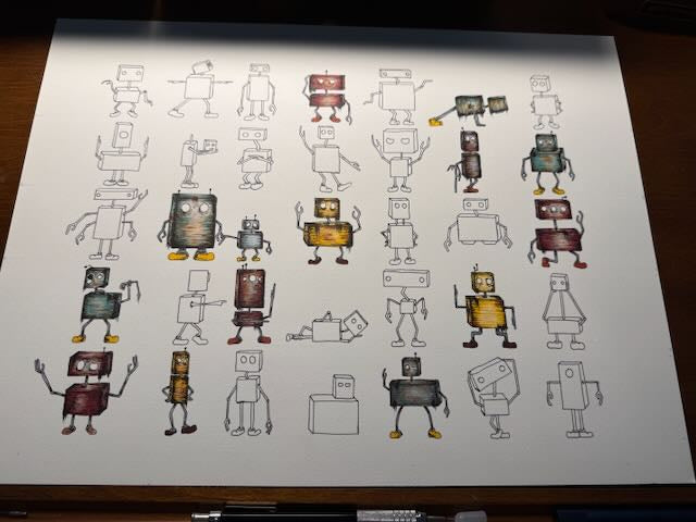 Robots 12x16 Print