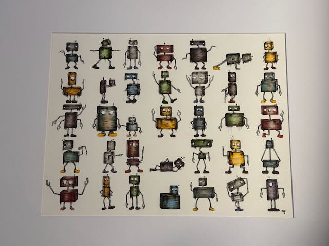 Robots 12x16 Print