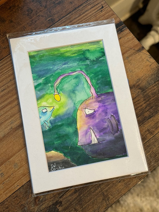 Angler Fish Water Color